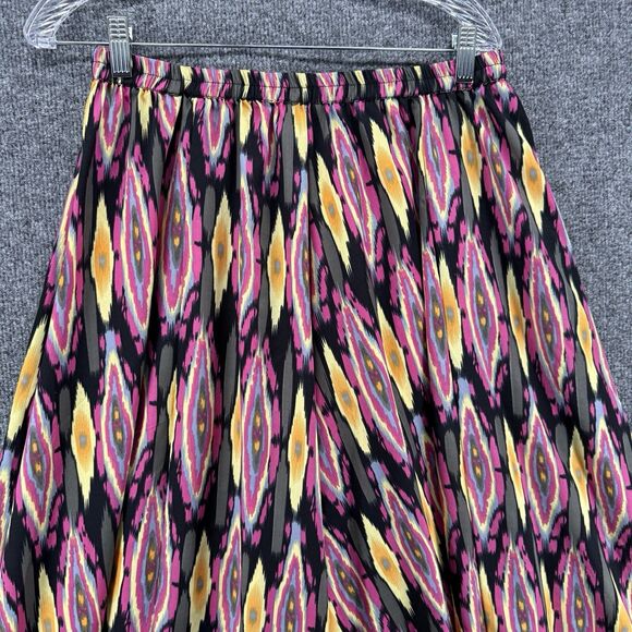Mix Nouveau Skirt Size M Maxi Colorful Pull On Flowy Long Artsy Hippie Gypsy - Picture 2 of 7